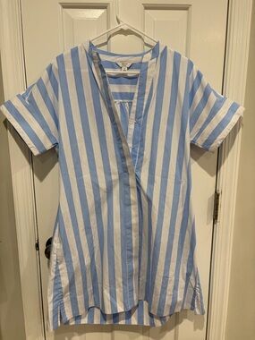 crown & ivy Blue and White Striped Mini Dress